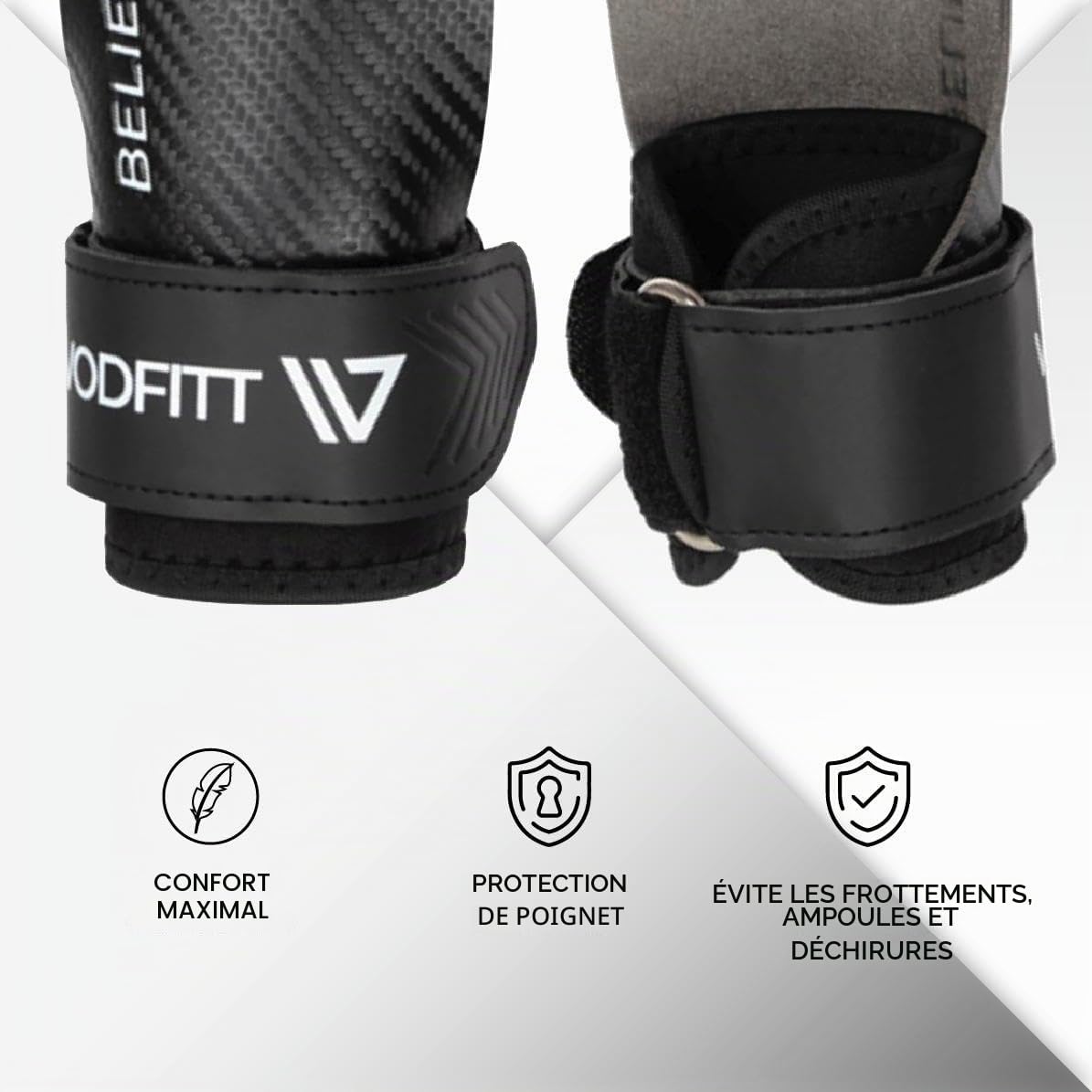 Manique Crossfit | Gants Cross Training | Gants Crossfit pour Homme et Femme | Grip Antidérapants | Protège-Mains pour Haltérophilie, Tractions, WOD