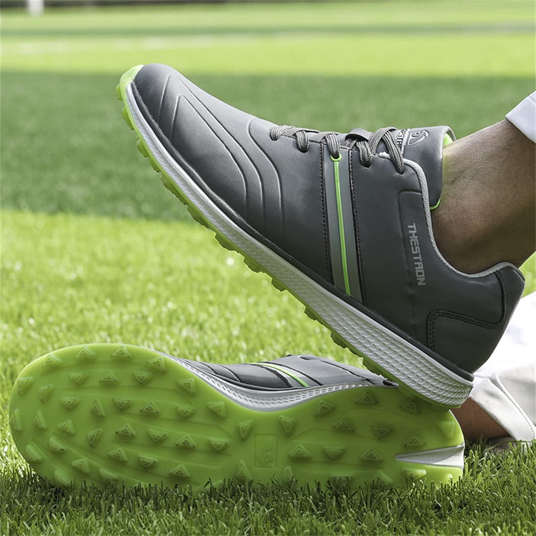 Zapatos De Golf Impermeables para Hombres, Calzado Profesional para Golfistas, Zapatillas De Entrenamiento Antideslizantes para Actividades Al Aire Libre