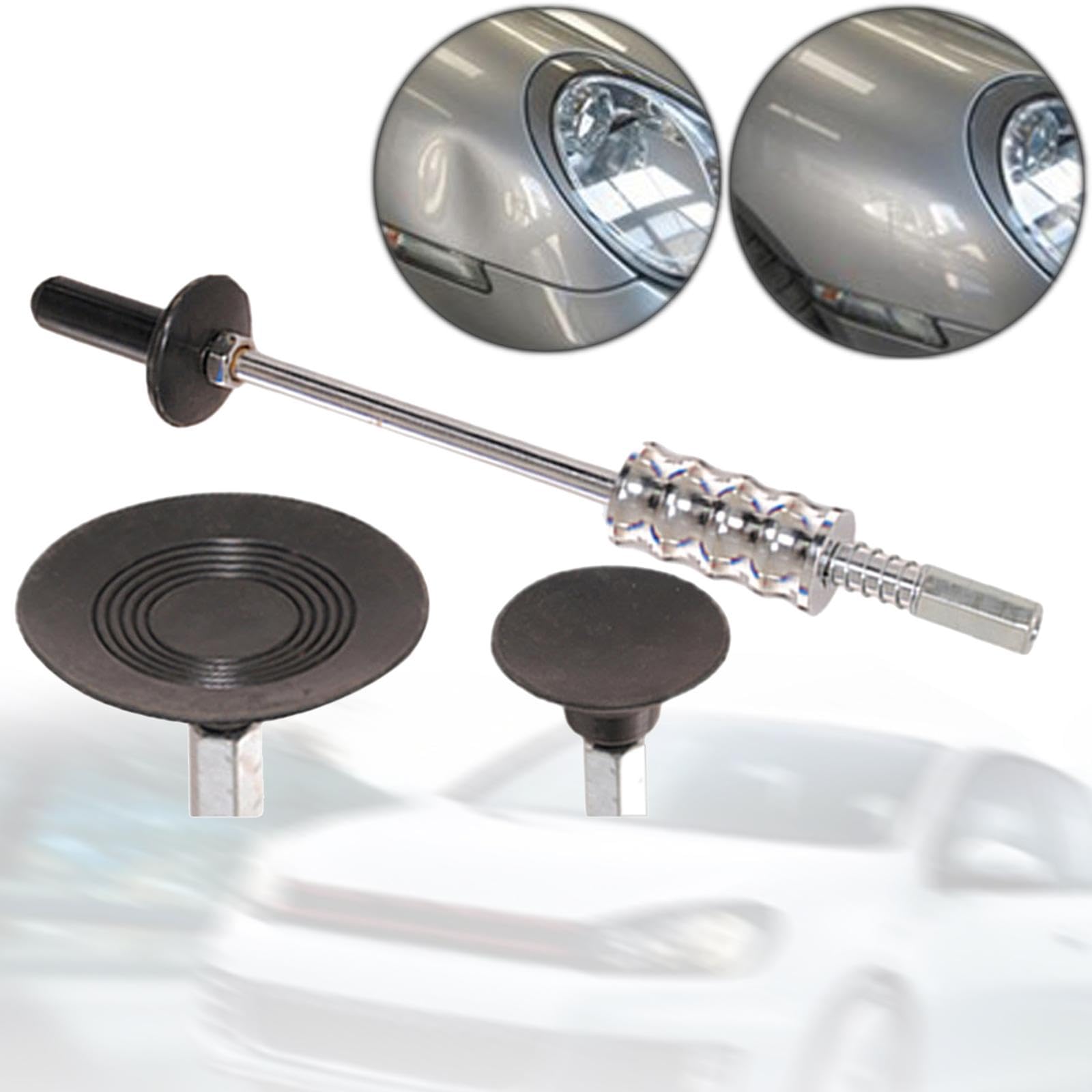 Outil de Débosselage Automatique avec Ventouse Débosselage de Carrosserie Outil de Glissière de Ventouse de Réparation de Bosse de Voiture pour Endommagées par Grêle, Petit et Grand