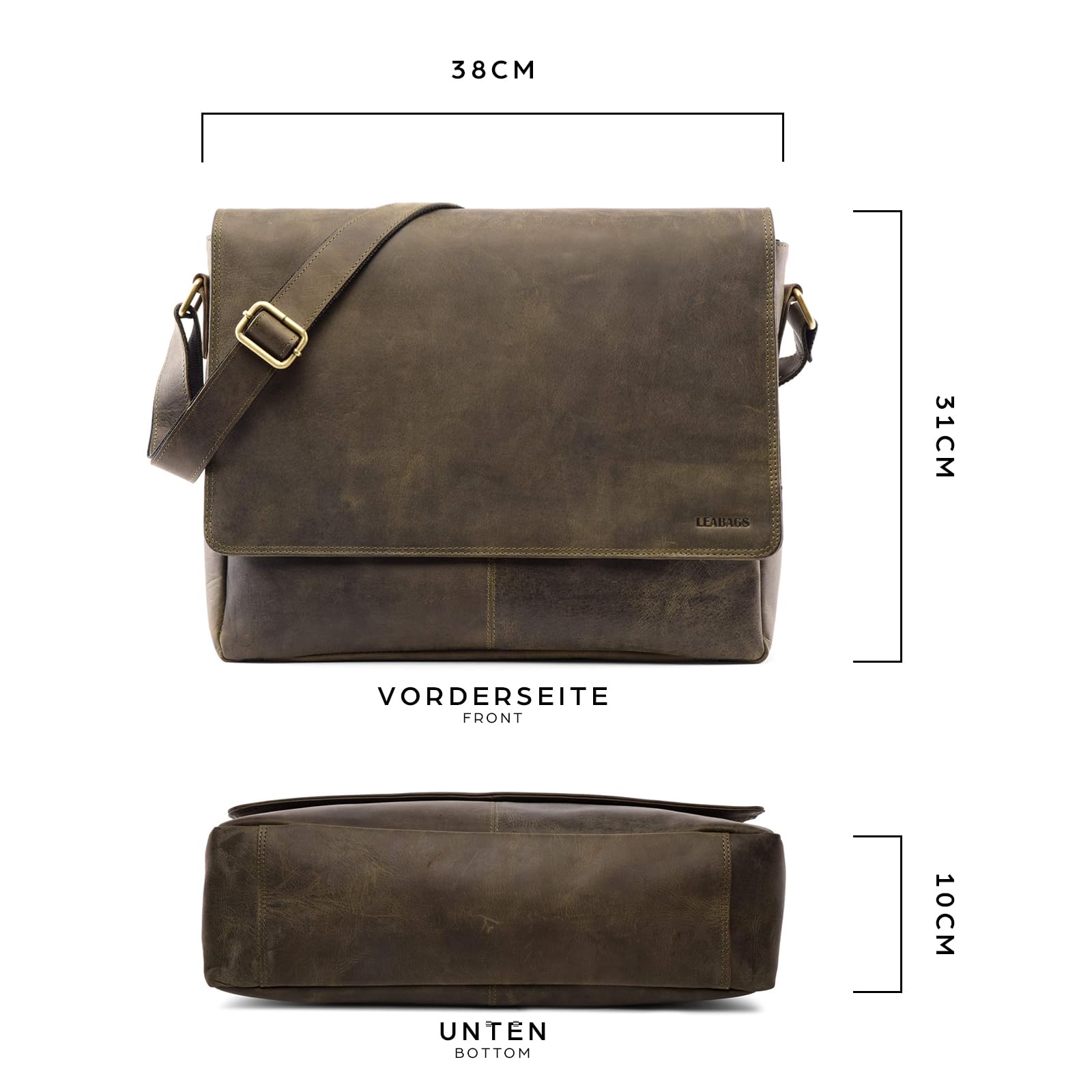 LEABAGS Oxford - Bolso de hombro Unisex adulto