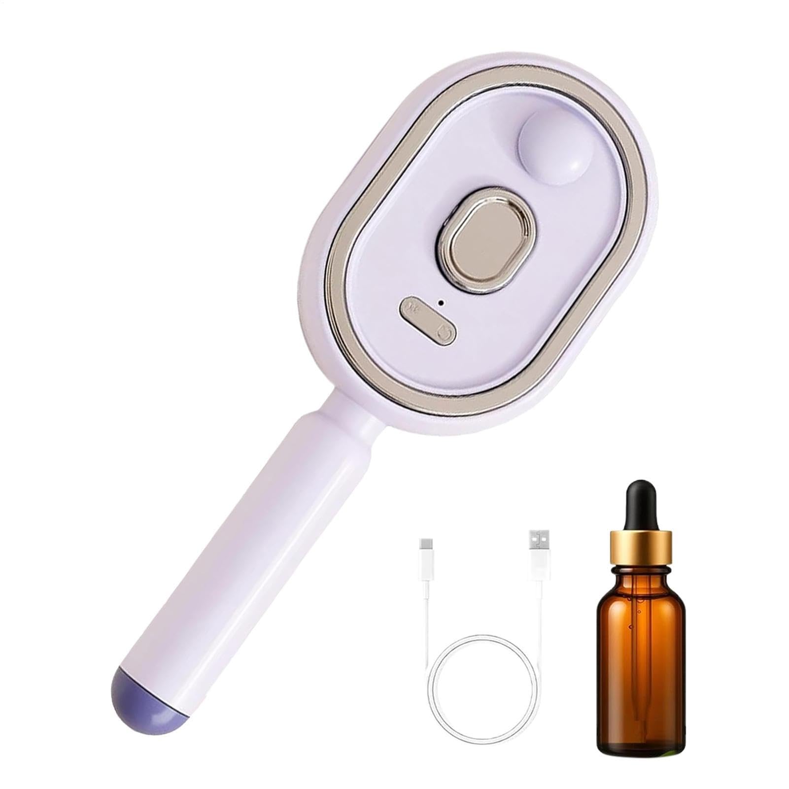 Spazzola Che Liscia I Capelli Con Vapore, Piastra Spazzola A Vapore Per Capelli, Spazzolas Lisciante Vapores Senza Fili, Lisciatrice Ricaricabile AntiCrespo, Con Pettine Distributore Olio, Olio