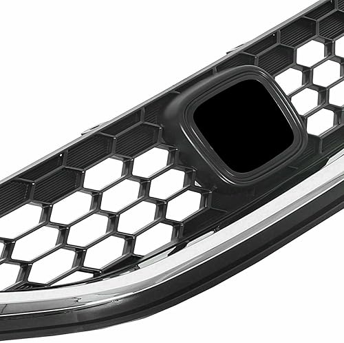 Miniatura 6 de Rejilla de parachoques delantero para Honda Civic Sedan 2013 2014 2015 de 4 puertas, color negro con moldura cromada, parte de repuesto de parrilla