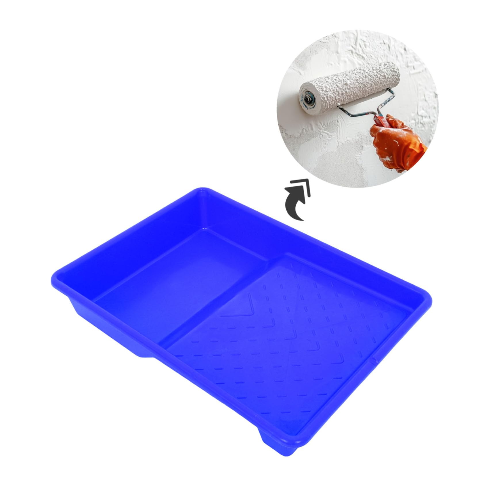 POPETPOP 5 Szt. Częściowy Plastikowych Tacek Do Wałka Malarskiego Ergonomiczne Wielofunkcyjne i Wielokrotnego Użytku Tace Do Mieszania Kolorów i Malowania Ścian Domu Oraz Projektach DIY