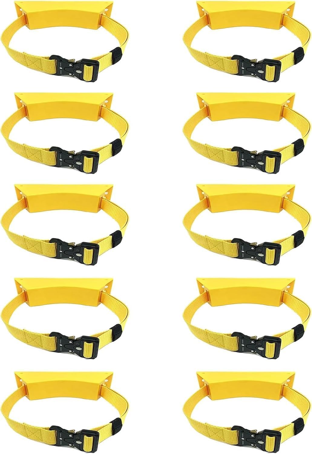 Oxygen Cylinder Wall Mount Bracket - Steel Storage Rack with Adjustable Strap(Yellow,10pack)