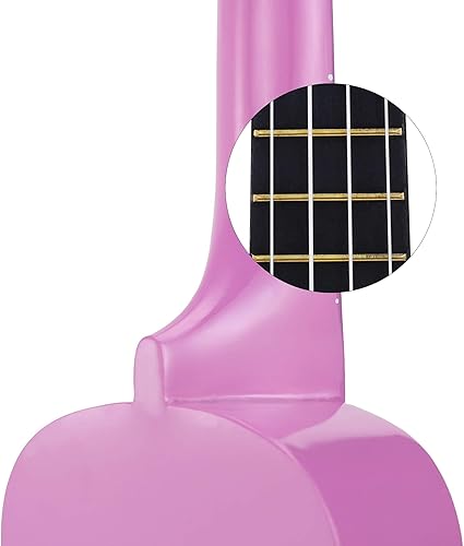 Miniatura 4 de Ukelele soprano de moda para principiantes de 21 pulgadas. Ukelele hawaiano para niños, adultos y estudiantes con bolsa de concierto (violeta)