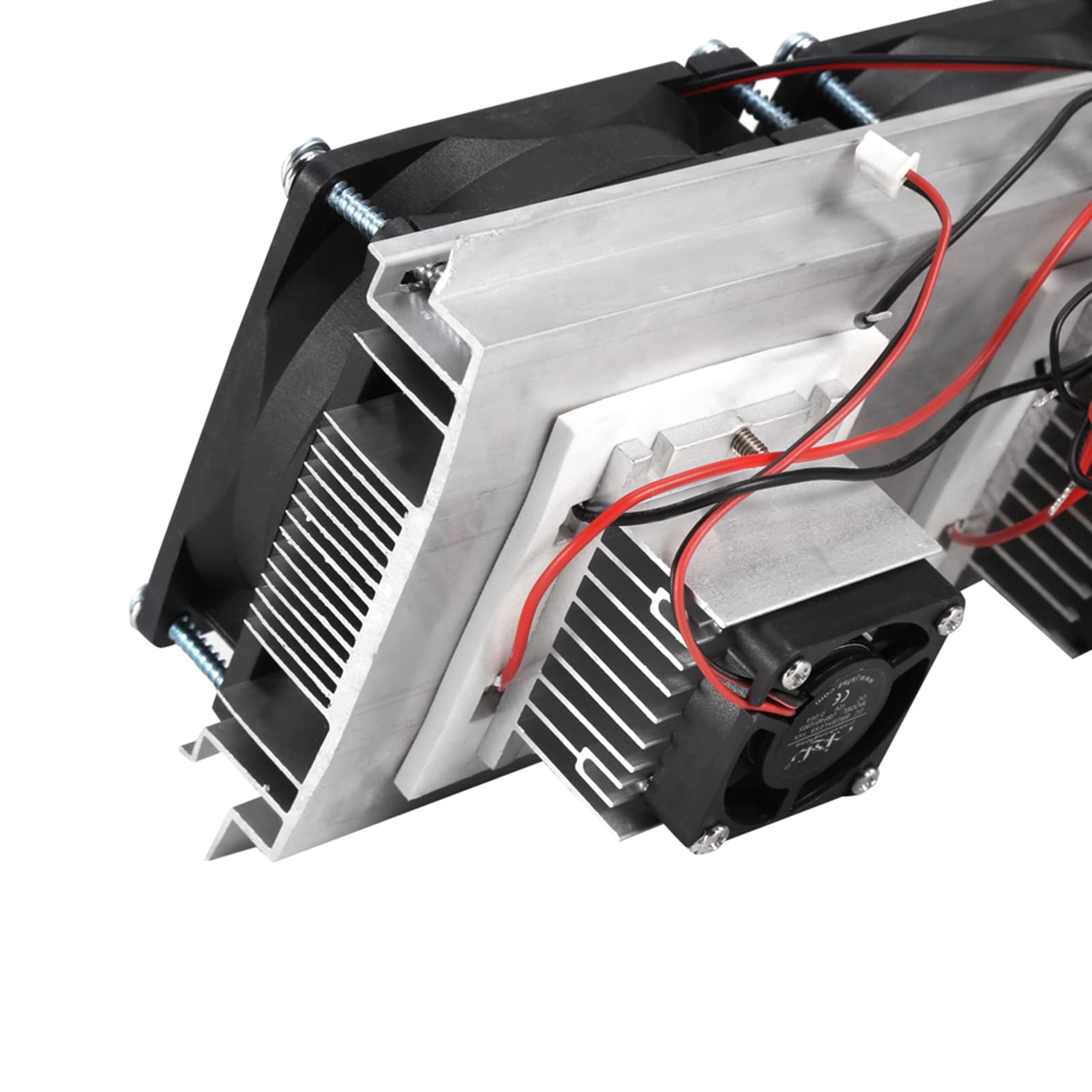 Kit Peltier Dispositivo di raffreddamento termoelettrico a semiconduttore di refrigerazione Peltier a tre conduttori per dispositivi di raffreddamento ad aria per piccoli spazi con alimentazione