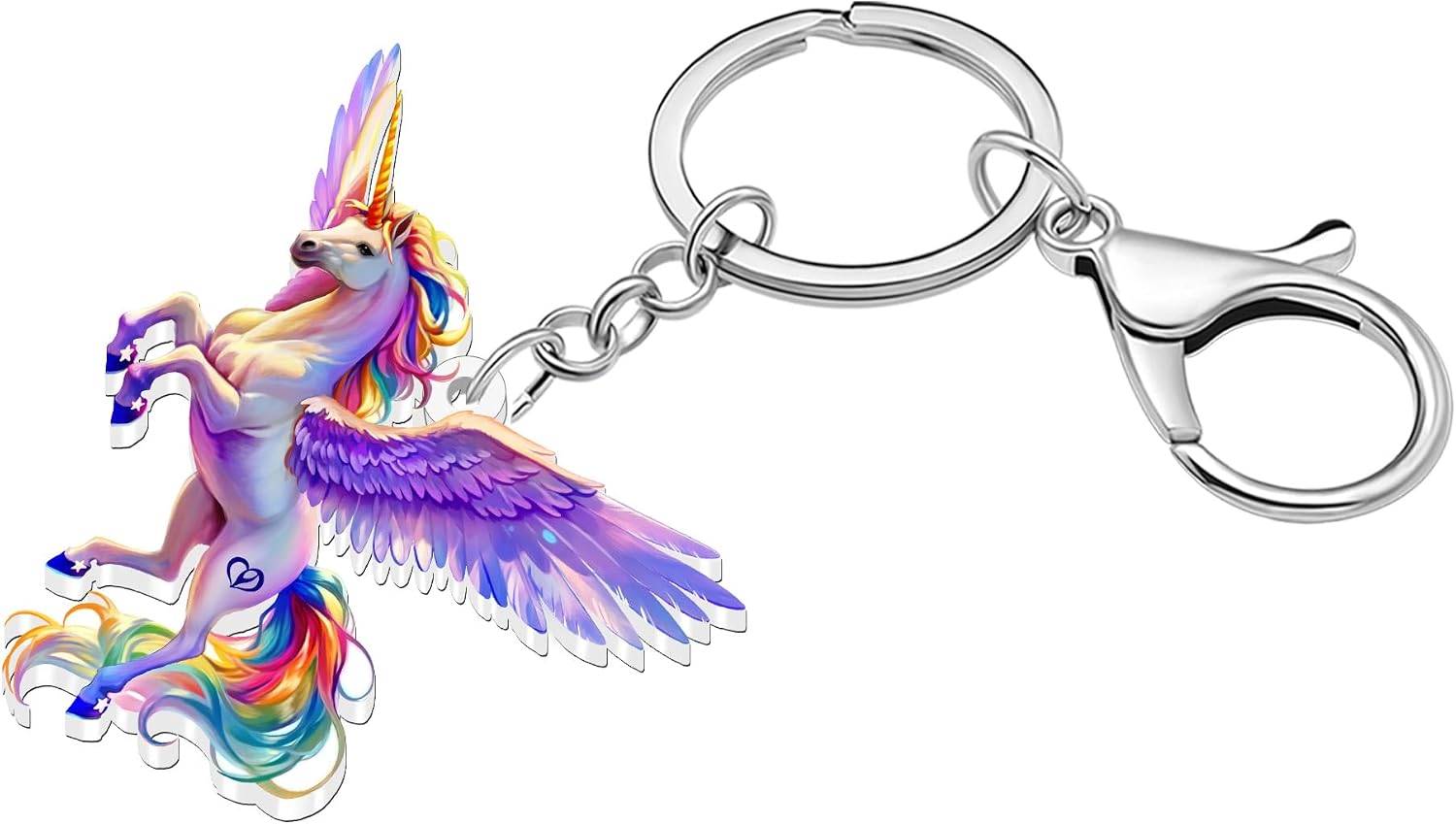 WEVENI Pegasus Unicorn Keychain Accessories Horse Girl Gifts image 2