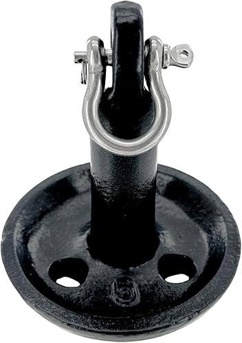 Miniatura 6 de Kit de anclaje de hongo marino de 5 libras, accesorios de anclaje de kayak con revestimiento de polietileno negro con cuerda de 30 pies para kayaks