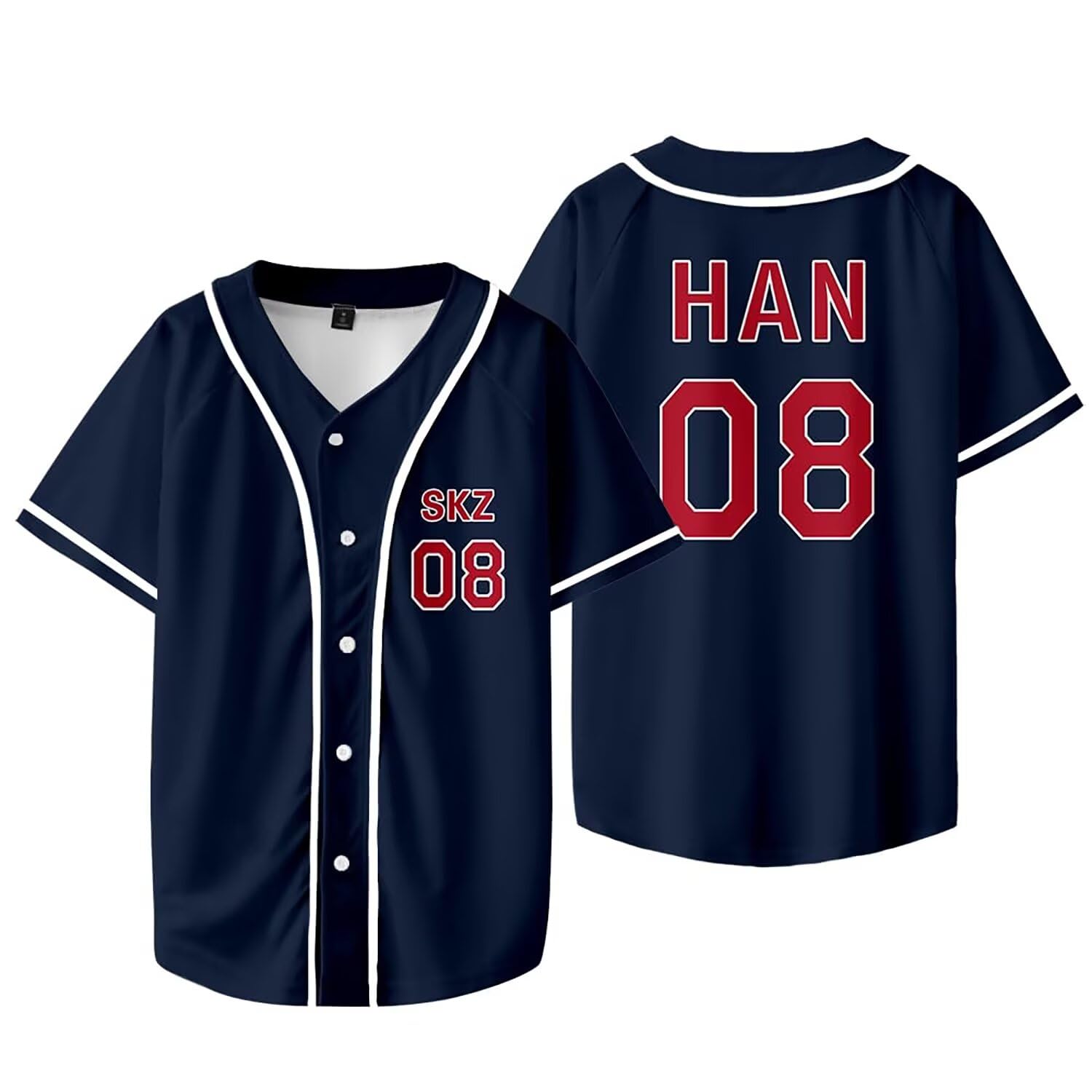 babyhealthy Felix Baseball Jersey Bangchan Chaotic Han in Hyunjin Lee Know Changbin Seungmin Dominate World Tour Merch — image 1