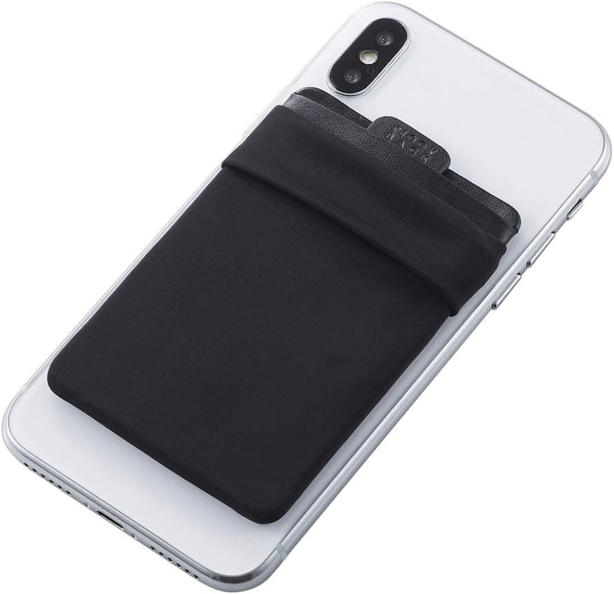 エレコム スマホ カードケース 背面 (カード1枚収納) 鍵収納 ブラック P-BPCKBK