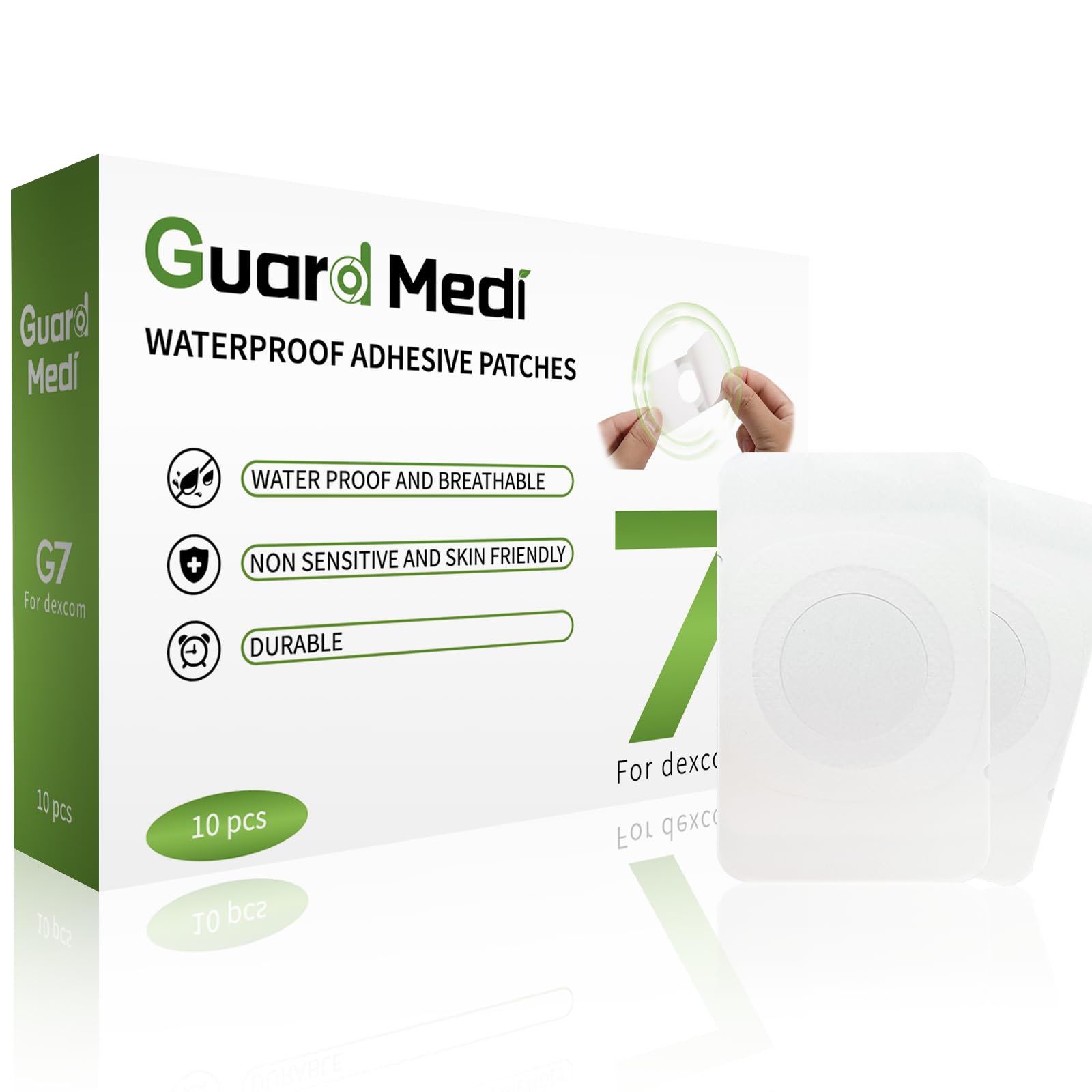 Klebepflaster für Dexcom G7 – wasserdichte CGM-Sensorabdeckungen zum Schwimmen, Duschen und für den täglichen Gebrauch – hypoallergen, transparent und bequem