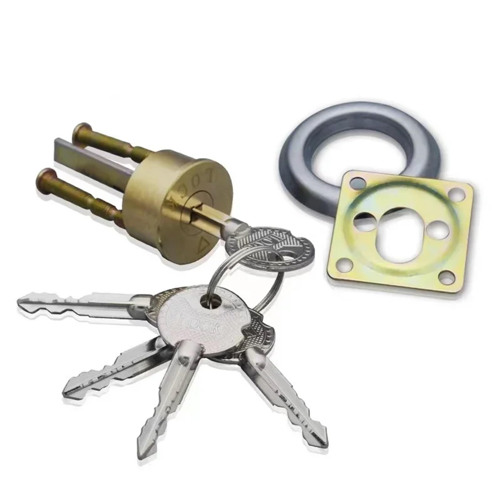 Sxolcoufoh B Copper Lock Core Opening Crescent Outer Door Lock Core With Key 1Pcs(B)