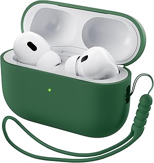 Compatibility With for AirPods Pro 2nd Generation Case Cover(2022), Protective Soft Silicone Skin Accessories for Men Women Boys Girls for Apple AirPods Pro Gen 2, Front LED Visible (Clover Green)