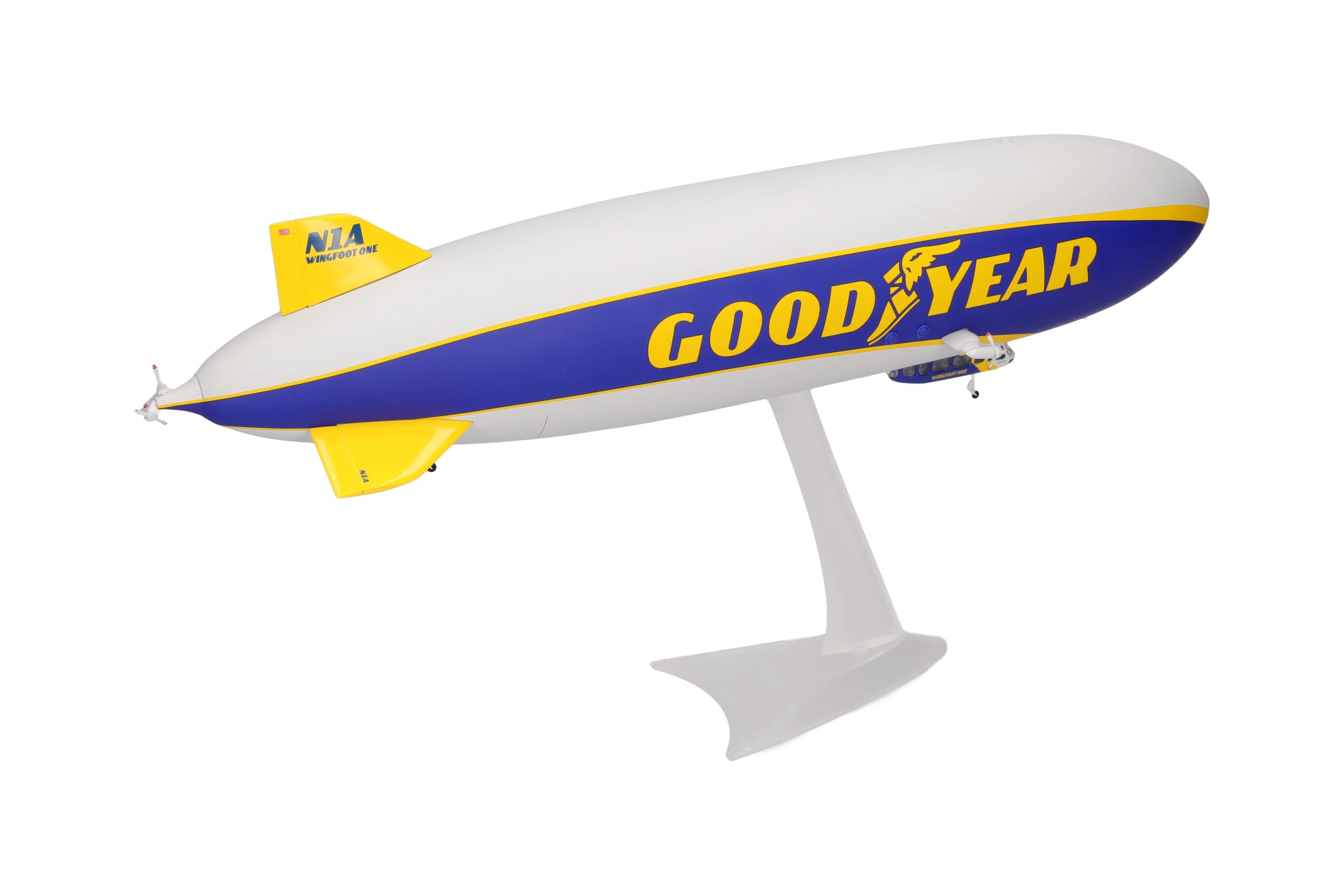Herpa Modellflugzeug Goodyear Zeppelin NT - N1A Wingfoot One Miniatur im Maßstab 1:200, Sammlerstück, Modell ohne Standfuß, Kunststoff