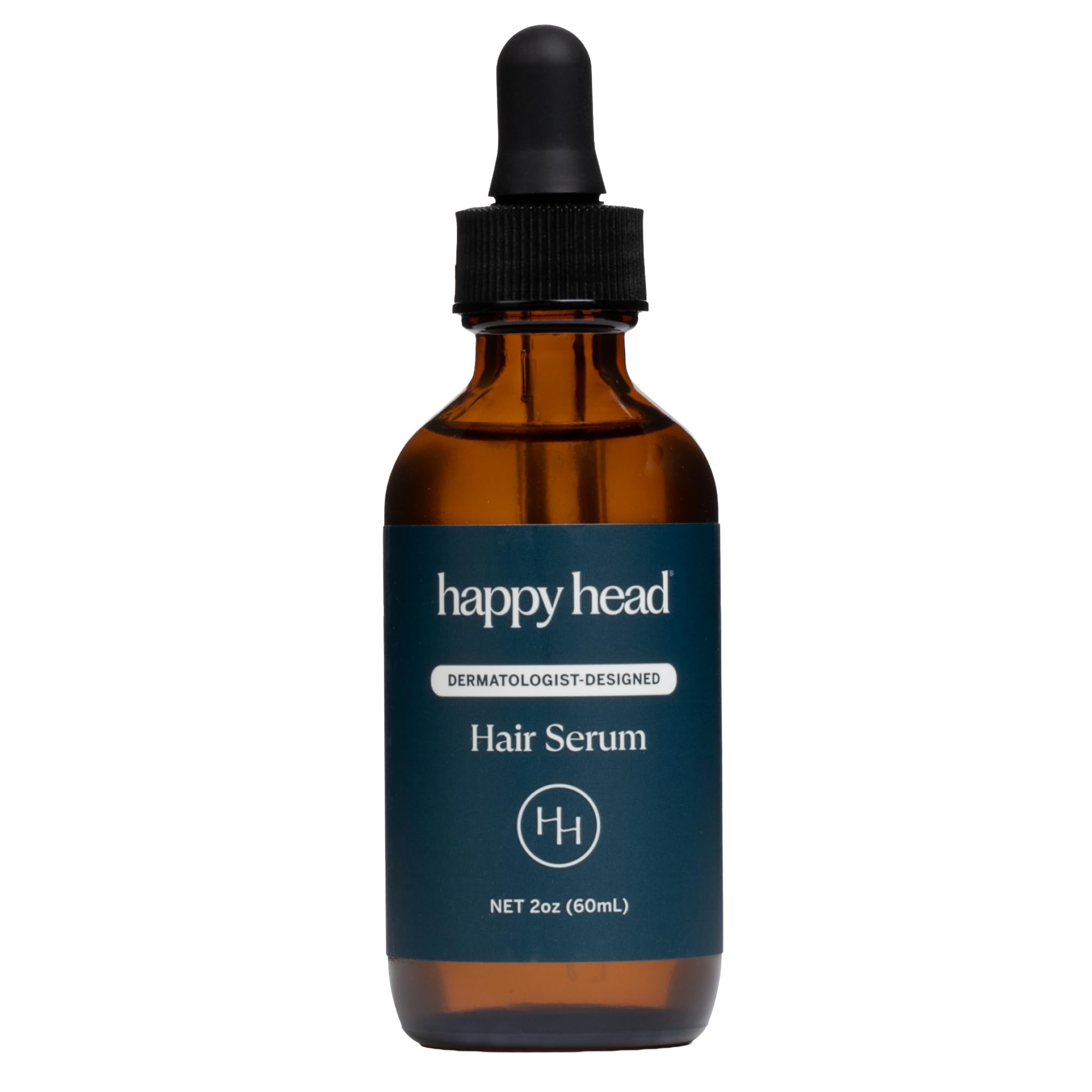 Happy Head Hair Serum for Men & Women with Procapil Biotin, Ashwagandha & Collagen, Leave In Scalp Application Formula for Daily Hair Care Routine at Home, Lightweight Use, 2 Oz Bottle