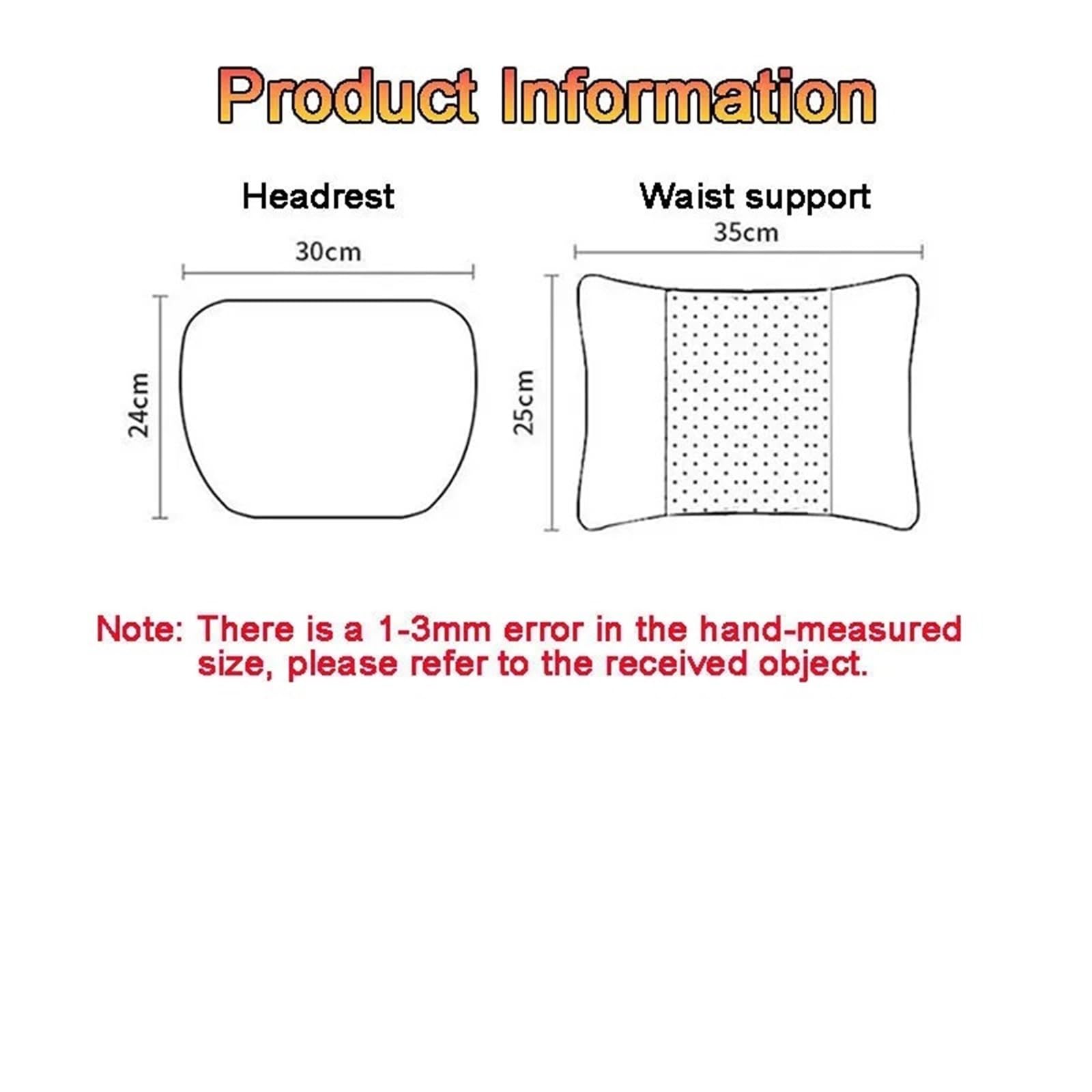 appui-tête de siège auto Ensemble de soutien lombaire pour appui-tête de voiture, coussin de taille pour protection du cou de voiture, Convient pour CES SLK GLK CLK SLS(B)