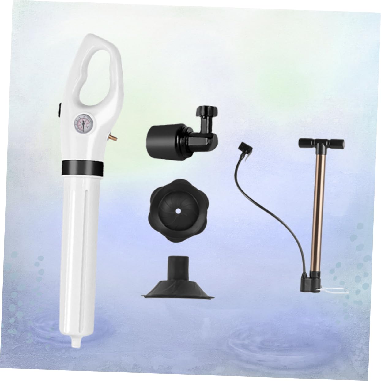 Ventouse de Toilette Flexible en Plastique Blanc pour Déboucher