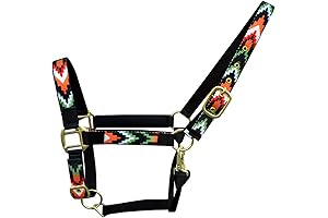 Miniature Donkey Halter Nylon Patterned Neoprene Comfort Adjustable Halter