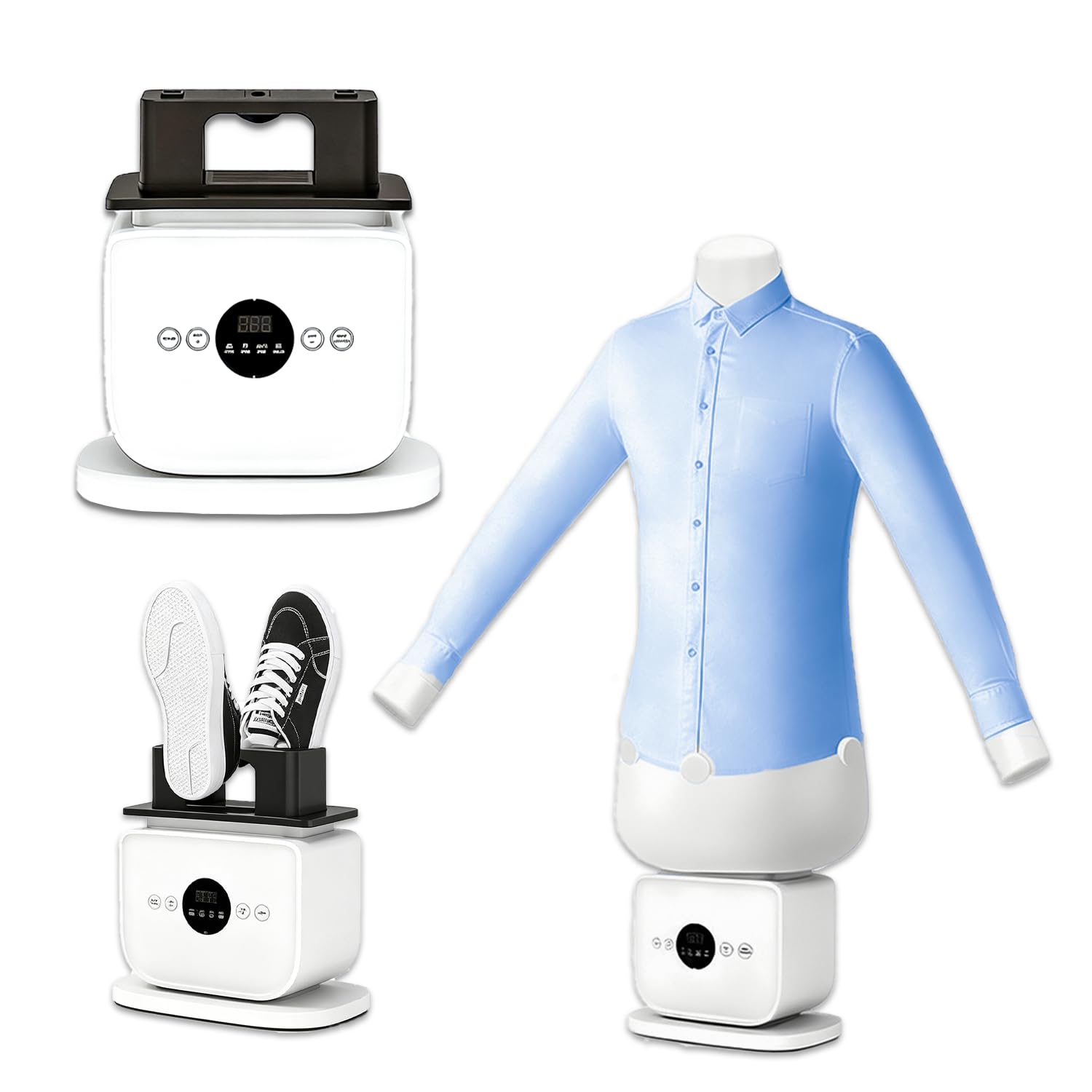 WTRYRN Hands-Free Wrinkle Remover, Automatic Ironing Machine, Quick Drying, Odor Removal, Perfect for Daily Outfits, Uniforms & Kids Clothes 110V