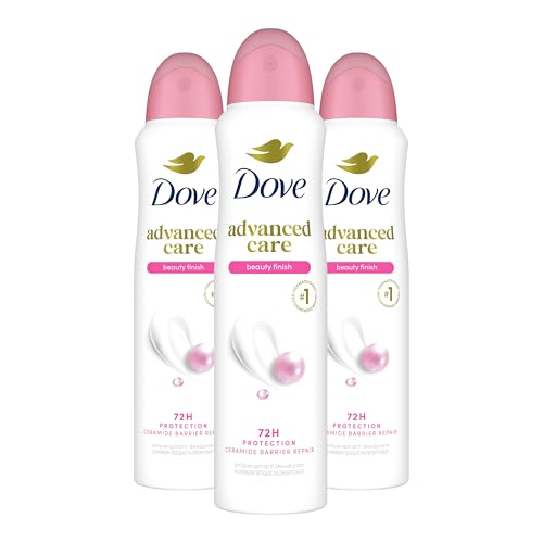 Dove Advanced Care Antiperspirant Deodorant Spray Beauty Finish 3 Count To help skin barrier repair...
