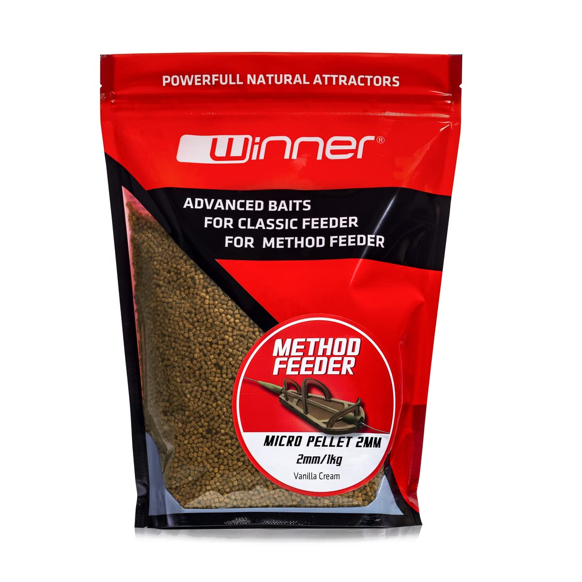 Tandem Baits Method Feeder Pellet Vanilla Creme Fish Bream Tench Crucian Carp Pellets Effortless Carp Fishing Pellets Bait Carp Accessories For Professionals & Hobby Anglers 2 mm 1 kg