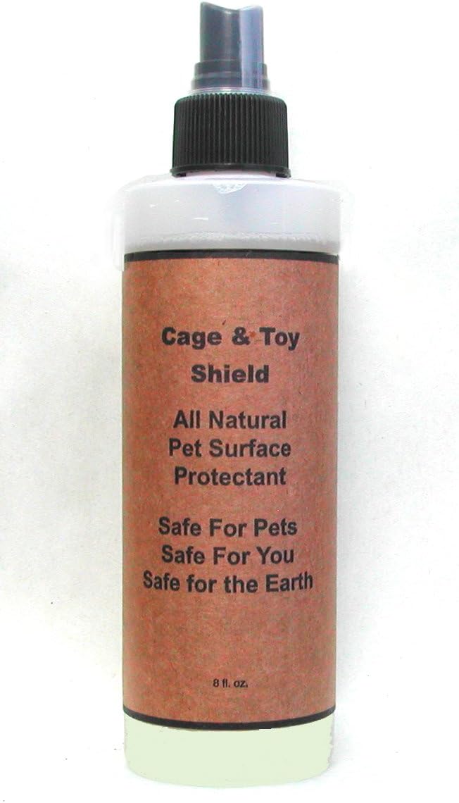 Natural Non-Stick, Habitat Surface Spray: Cage & Toy Shield with Odor Prevention for Birds (8 Ounce)