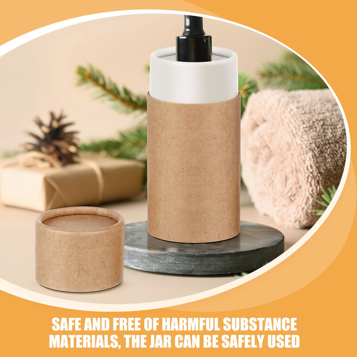 Beaupretty Scatola in Carta Kraft Rustica da 15 Pezzi per Conservazione Multifunzionale, Capacità 50ml, per Uso Domestico e Dispensa, Design Naturale ed Ecologico