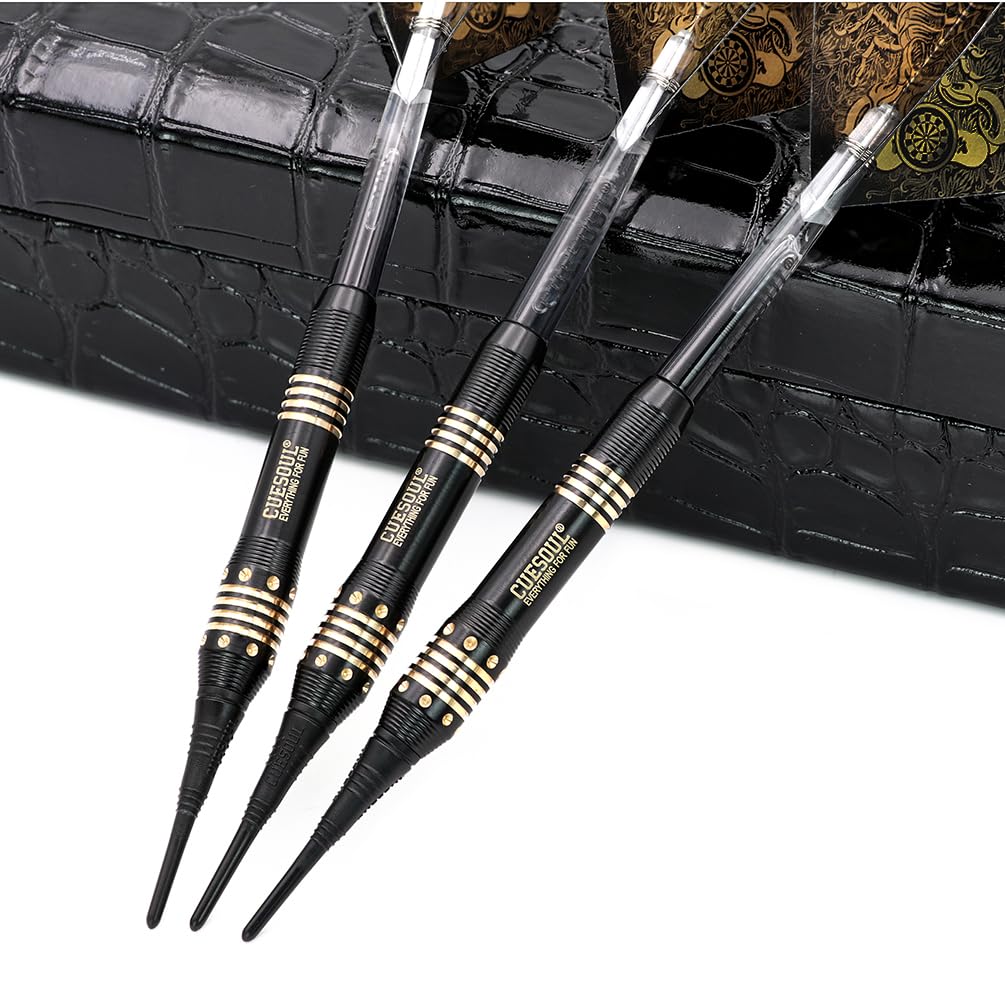CUESOUL Sky Wolf Fléchettes Soft Tip 16g – Set Complet Avec Vols, Shafts Et Étui, Pour Débutants Et Loisir