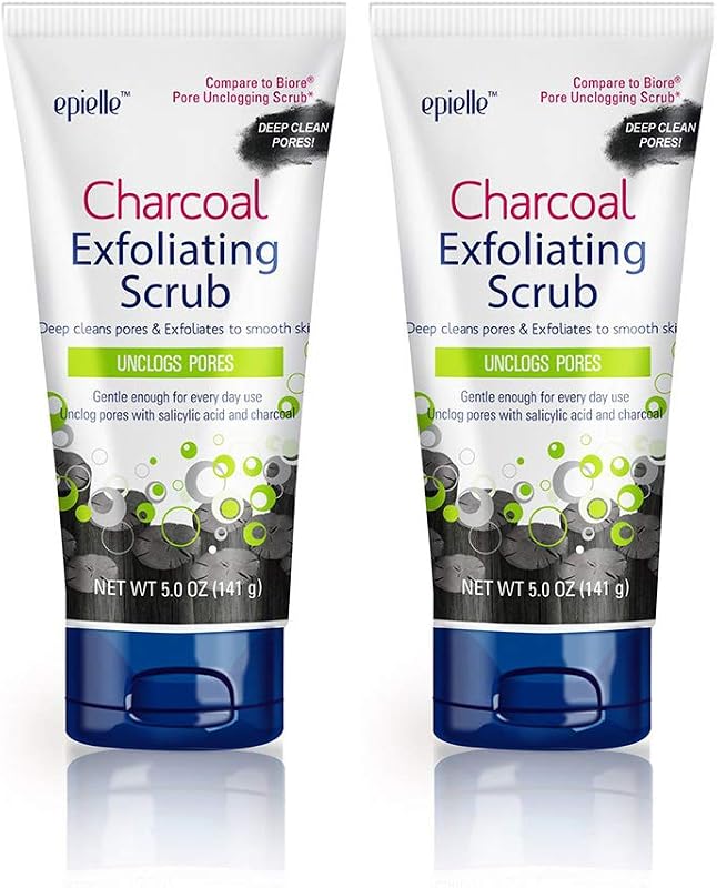 Esfoliante facial de carvão Epielle, pacote com 2