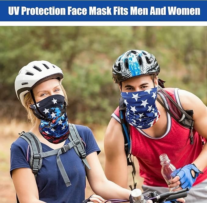 Sun Protection Face Mask Neck Gaiter - 9 Pack Breathable UV Protection Scarf for Men & Women, Hiking, Cycling, Fishing - Image 7
