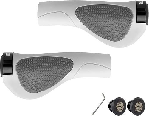 GORIX Bike Ergo Grips Bar End Cycle Lock On Manillar Bicicleta de Montaña MTB (GX-D2 (Edición Global))