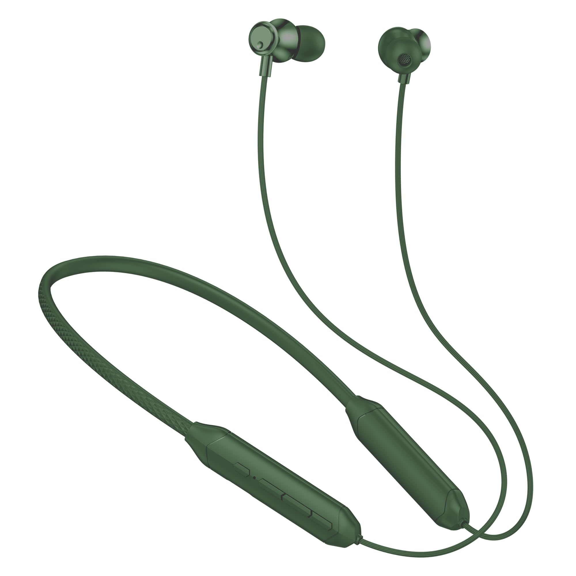 Kratos Green Bluetooth Neckband with 55H Playtime, Deep Bass, Stereo Sound, HD Calls, Magnetic Earbuds, Voice Assistant, Type-C Fast Charging, Rich Audio, Hollow Switch for Comfort & Style-image-1