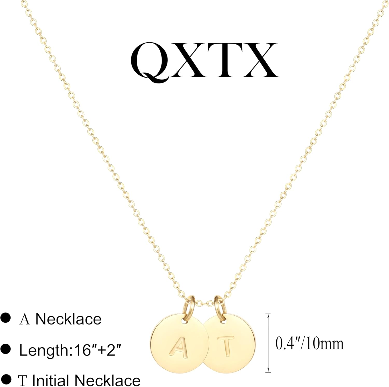 Initial Necklaces for Women,18K Gold Plated Dainty Letter Necklace for Women - Image 2
