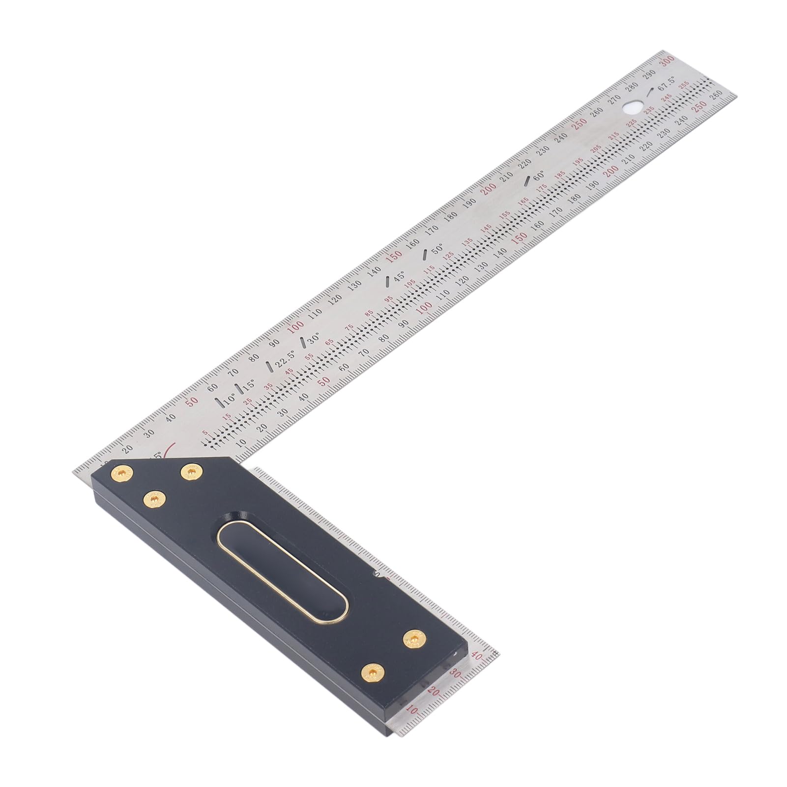 Righello di misurazione a L di alta precisione in acciaio inossidabile per marcatura e misurazione di precisione, ideale per progetti di fai da te e lavorazione del legno (300 mm)