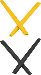 2 pares de pares de meias de substituição para óculos Oakley W Square Wire – Amarelo e preto