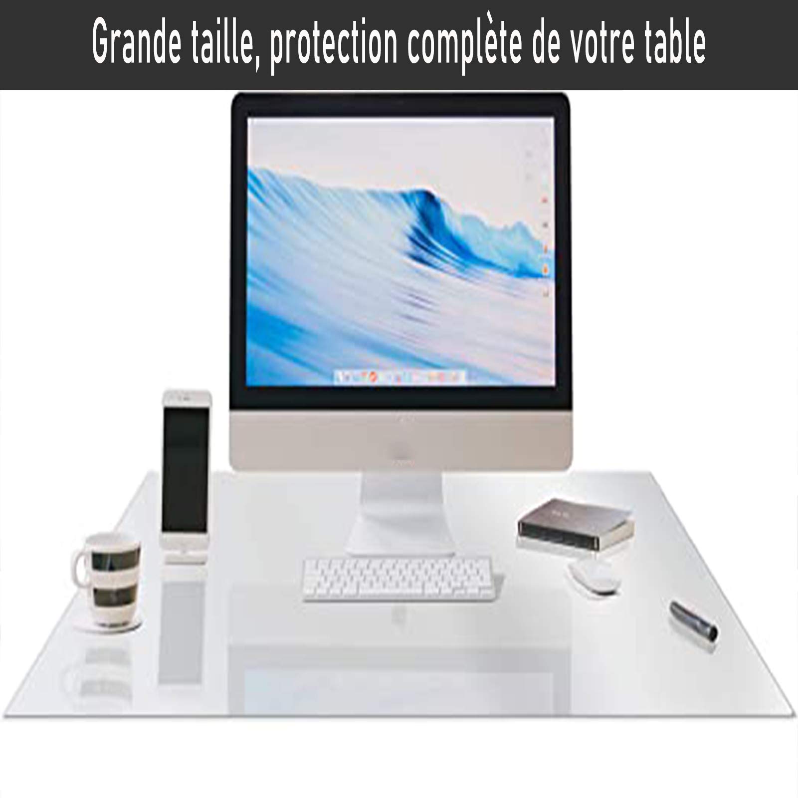 YSWOVUO Tapis de Bureau Transparent, Sous Main Transparent 80 x 40 cm, PVC Protection Bureau Antidérapant Résistant à l Chaleur, Tapis de Table pour Ordinateur Bureau Maison YSWOVUO Tapis de Bureau Transparent, Sous Main Transparent 80 x 40 cm, PVC Protection Bureau Antidérapant Résistant à l Chaleur, Tapis de Table pour Ordinateur Bureau Maison
