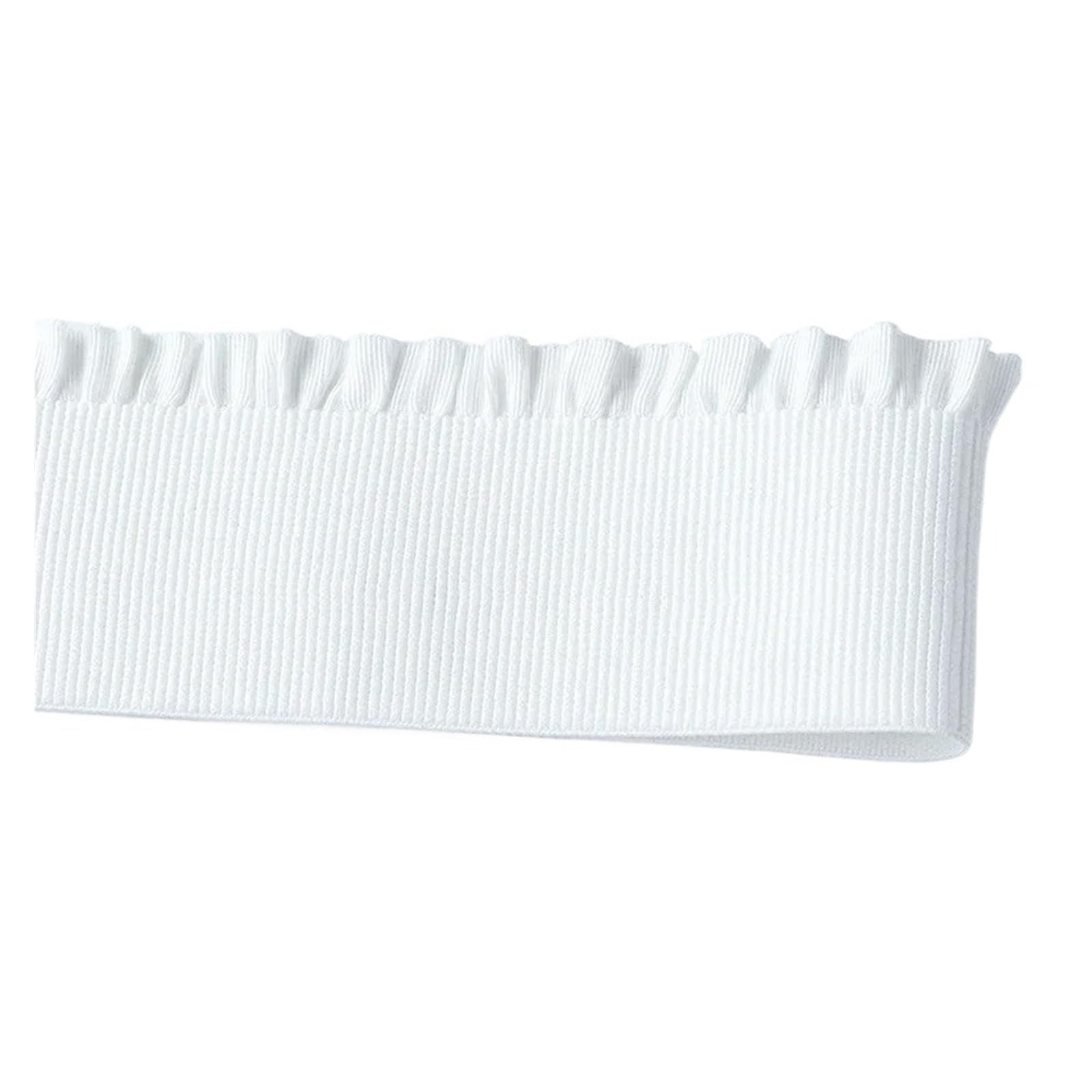 1-10 jardów plisowana koronkowa gumka wykończenia spodni talia rozciągliwa wstążka artykuły do ​​rękodzieła krawieckiego DIY ubrania akcesoria do szycia(biały,10Yards)