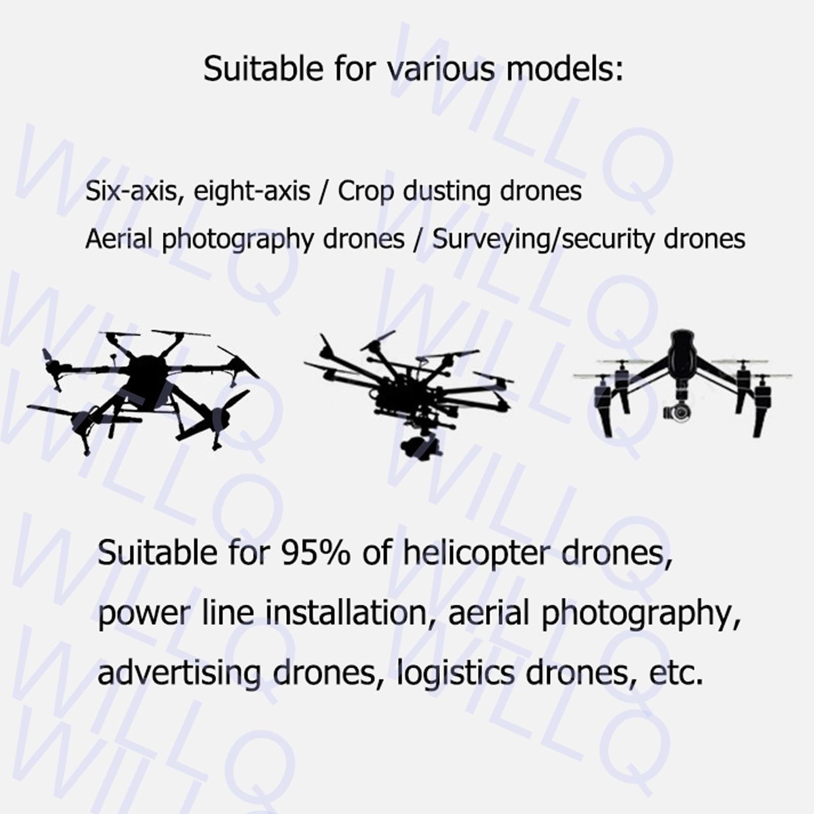 Akumulator litowy 14S/18S 20Ah 30Ah 35Ah 40Ah 65Ah 70Ah 51.8V/53.2V/66.6V/68.4V dronów o prądzie rozładowania 5C/10C/30C, przeznaczony bezzałogowych statków powietrznych (UAV)
