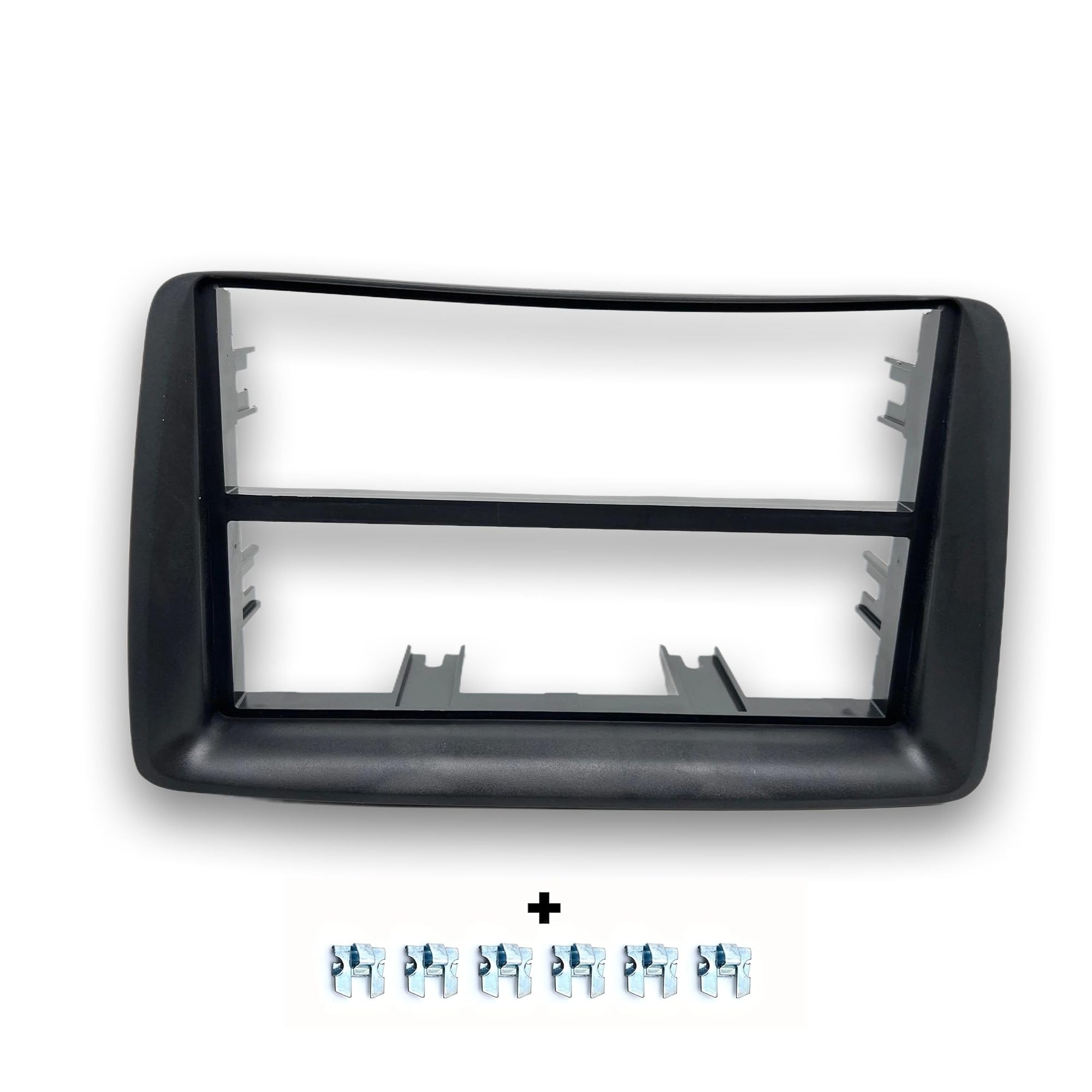 BSSTORE Mascherina 2ISO Adattatore Autoradio Cornice Stereo per Panda (169) dal 2003 al 2011 con Kit Fissaggio - Grigio