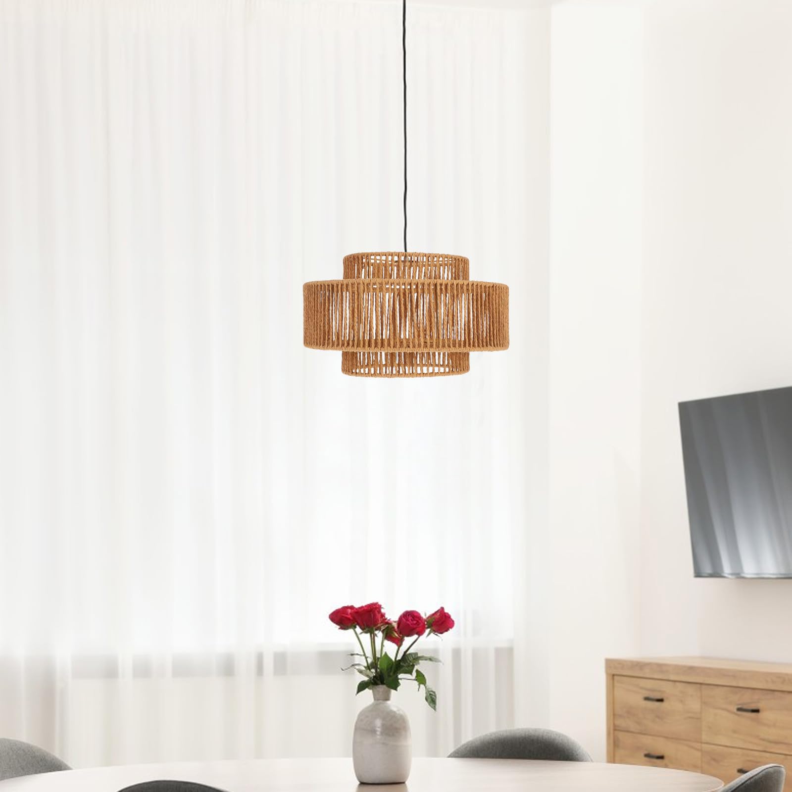 Gadpiparty Paralume Piccolo in Carta e Ferro Khaki Clip, Facile da Installare e Diffusore di Luce per Caffè e Stili Decorativi Minimalisti e Boho