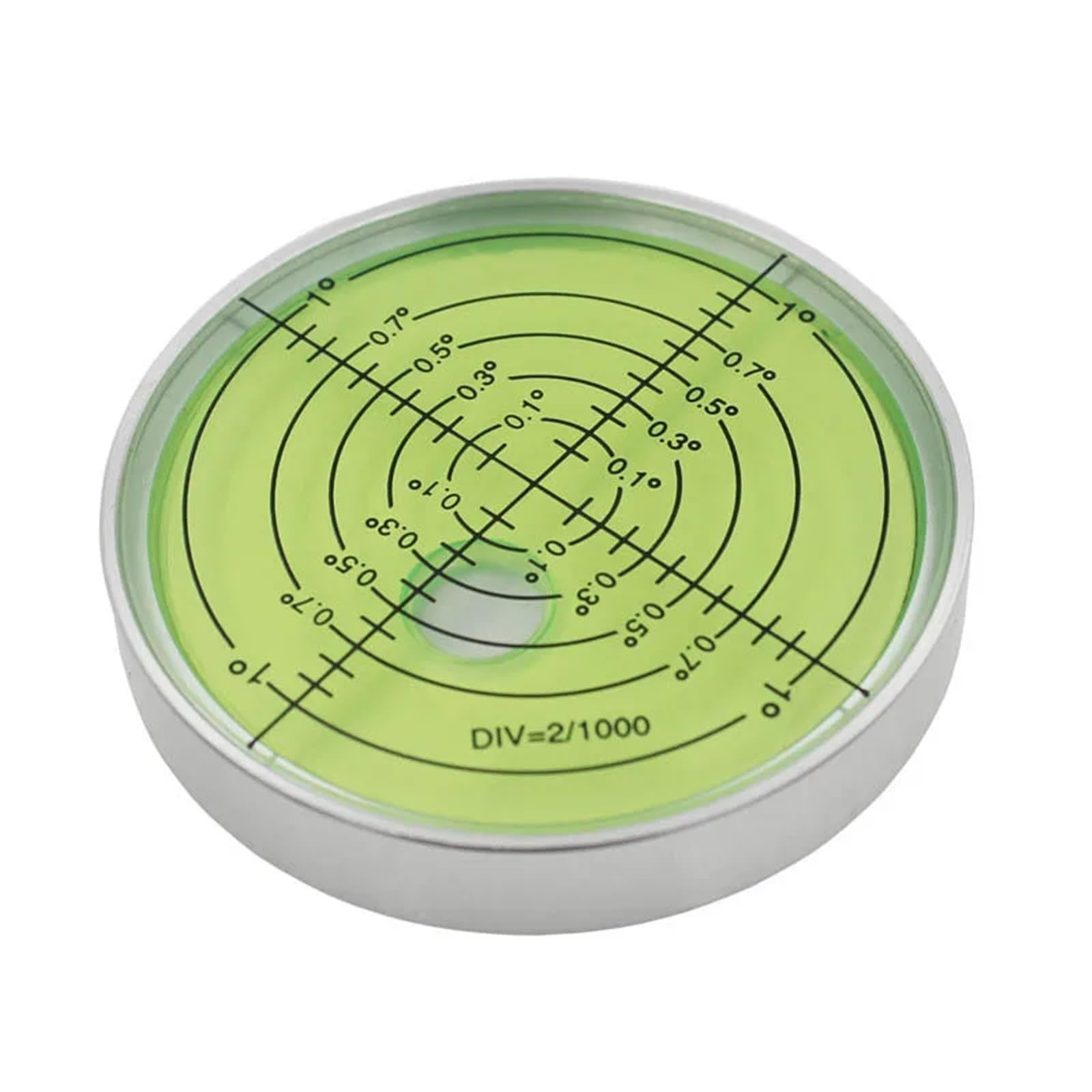 Burbuja de nivel Circular grande y redonda con carcasa blanca magnética, líquido verde, diámetro 60mm, altura 10mm(No Magnetic)