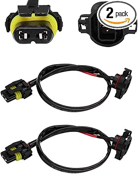 HUIQIAODS Wrangler JK Fog Light Wiring Harness Kit 5202 H16 to 9006 9005 HB3 Wiring Harness kit for Headlight Fog Lights Retrofit Work Use 2Pcs