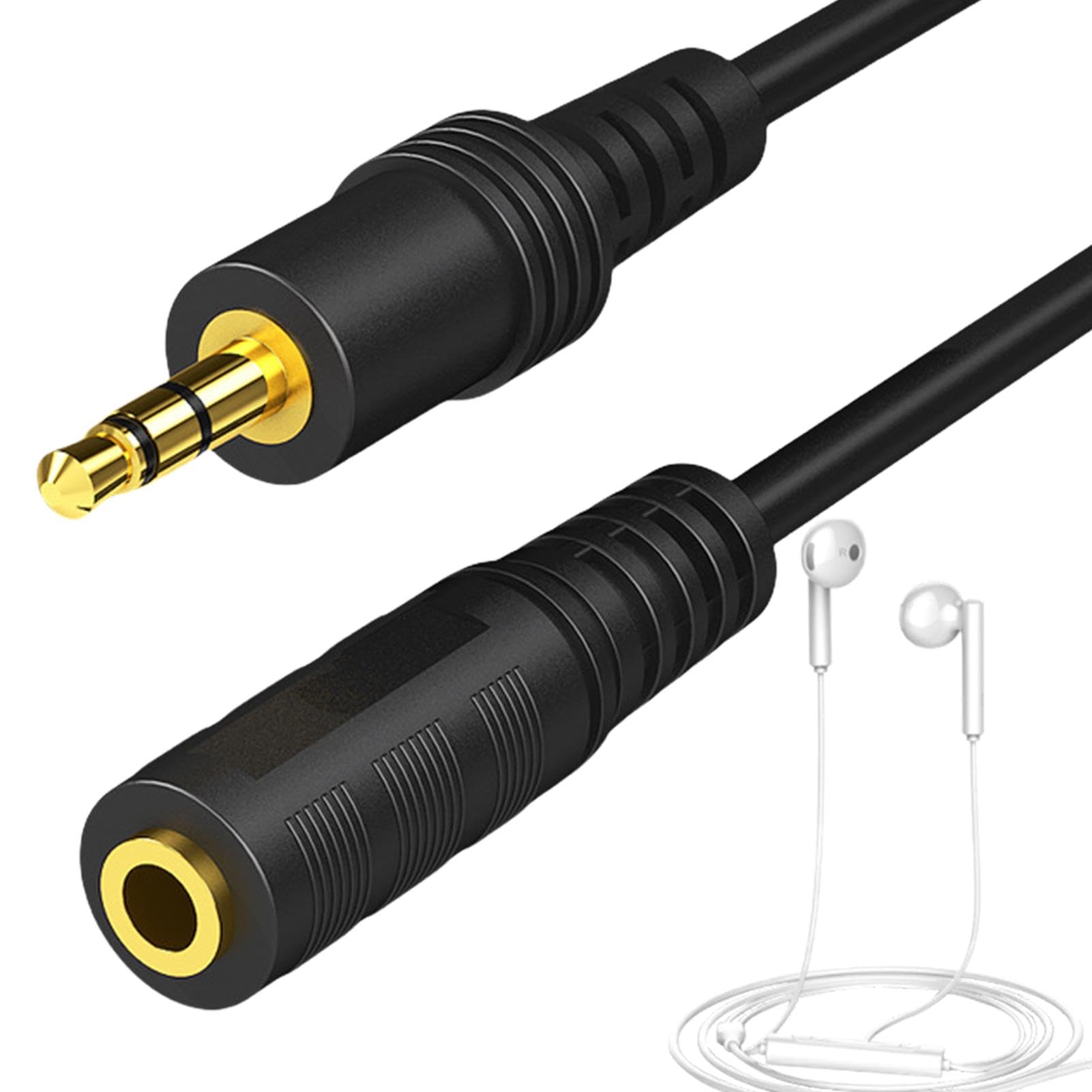 Cavo prolunga per cuffie, prolunga jack per cuffie, Cavo prolunga per | cuffie da maschio a femmina, Prolunga cavo Aux, prolunga per cuffie stereo con audio Hi-Fi da 4,92 piedi per smartphone audio