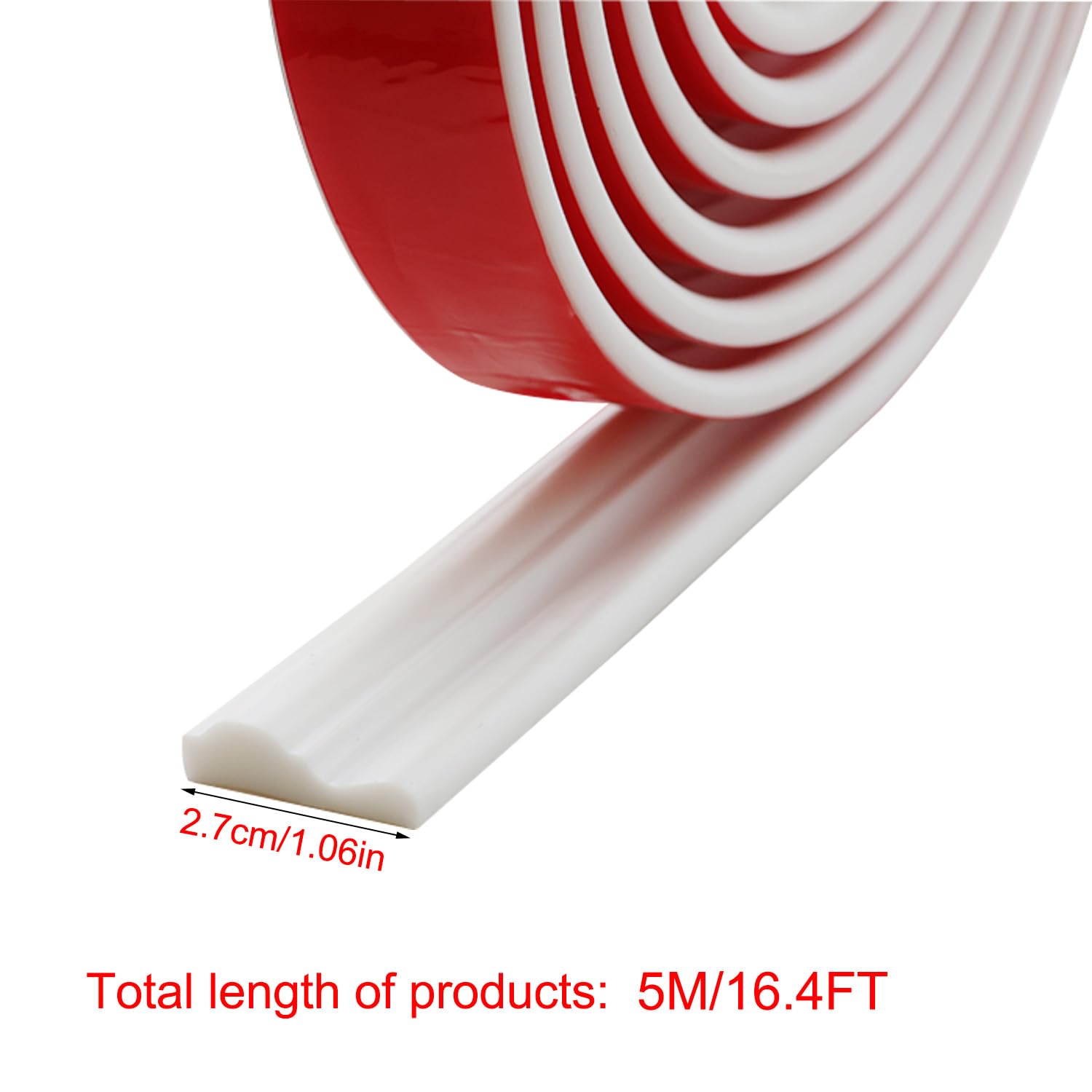 Moulure Murale Garniture Murale Autocollante Moulure Adhesive à Décoller et à Coller Blanc Décoration Murale pour Carrelage, Miroir, Plafond, Sol, Panneau, Armoire (2.7cm*5)