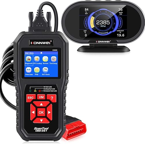 Escáner KW850 OBD2 + paquete de calibre KW208 OBD2