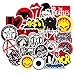 BOENTA Stickers Adesivo Graffiti 50 Pezzi Rock Rock Band Adesivi Graffiti Custodia per Laptop Custodia per Skateboard Moto Applique Rimovibile