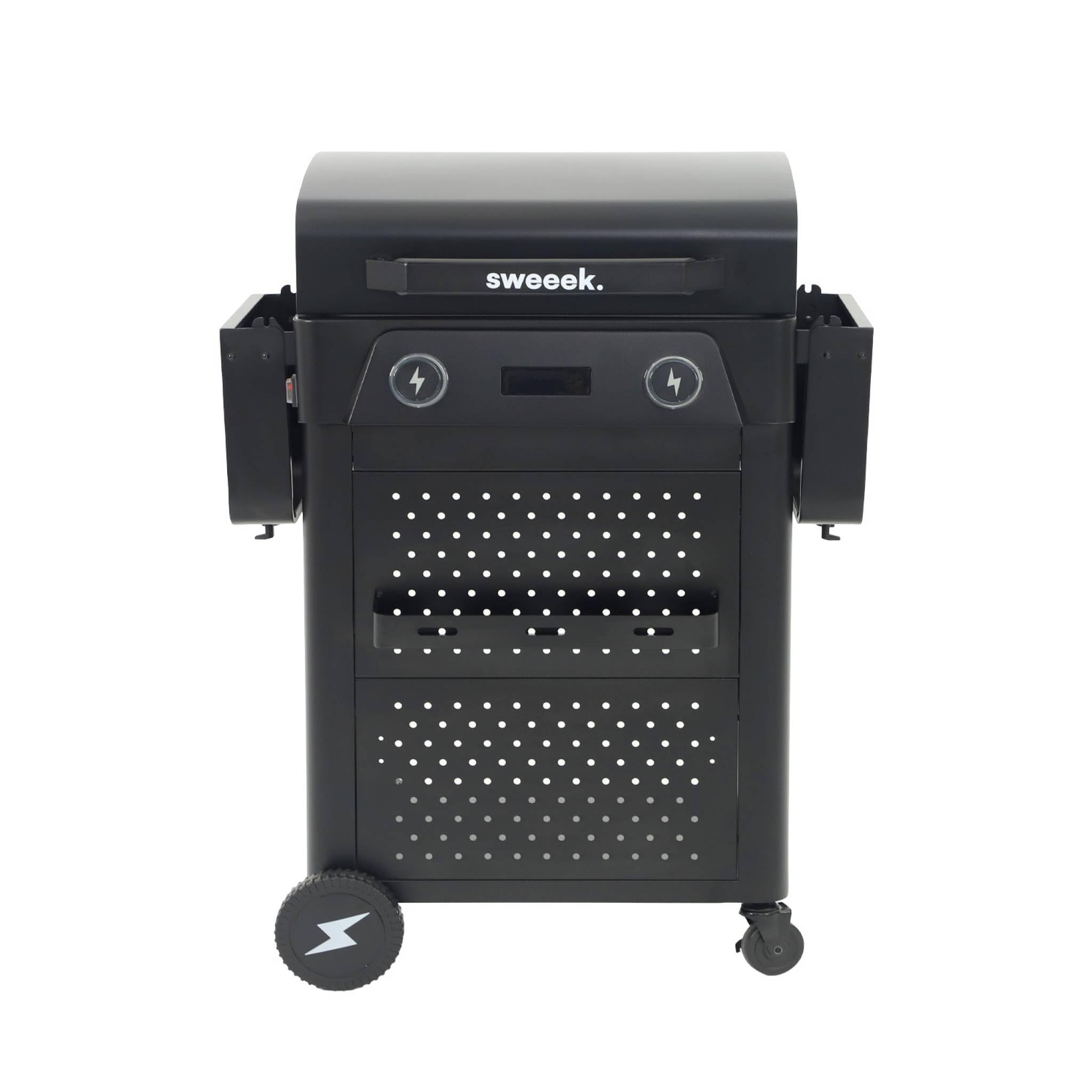 sweeek-Barbacoa eléctrica 2300 W de 2 quemadores Negro - 115.3x54x102.1 cm | Voltis