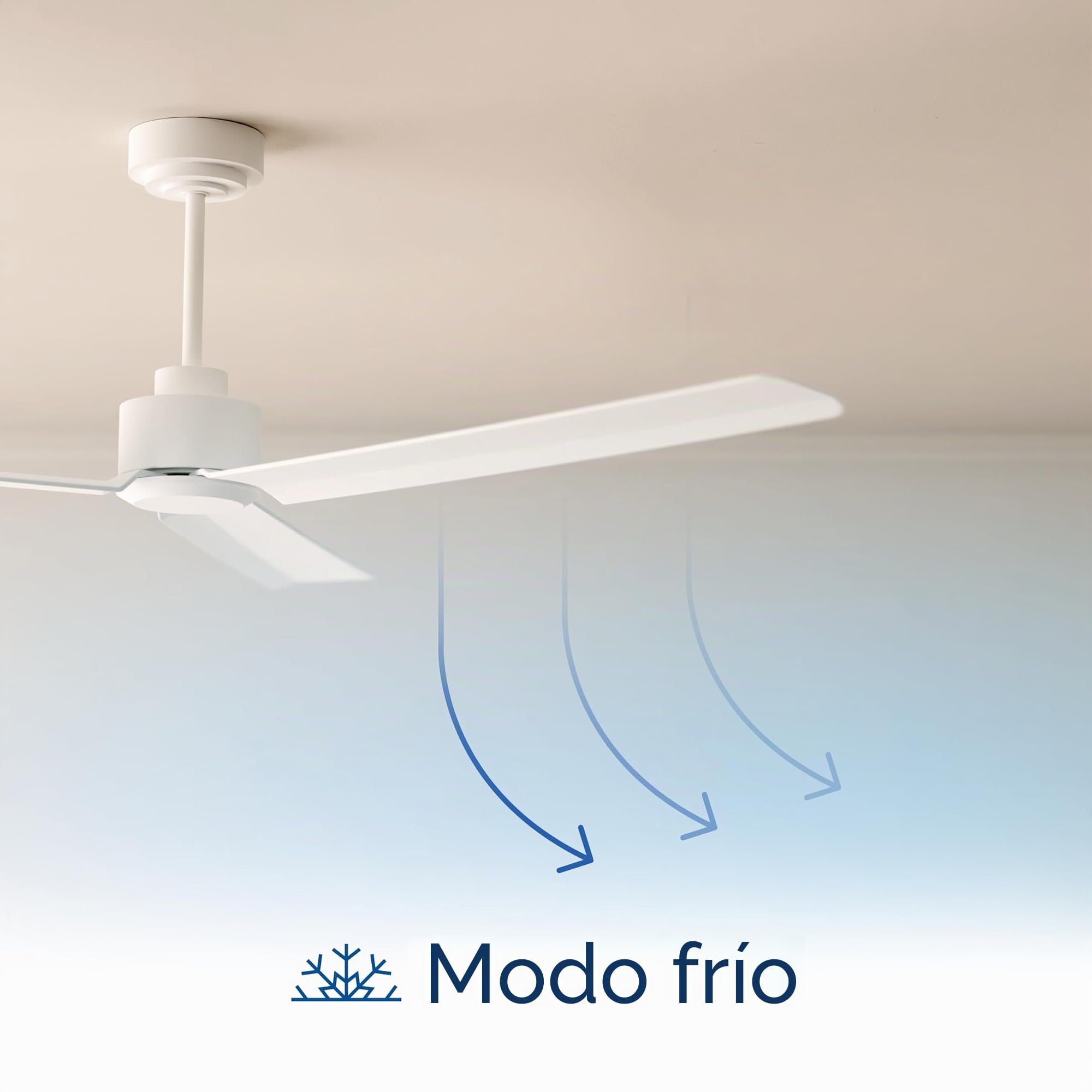 Sulion - Ventilador de Techo con luz Silencioso y Ligero SNAPFAN, Potente Motor DC, Temporizador, Verano/Invierno, Luz LED Regulable CCT, Instalación Rápida, Blanco <13 m²