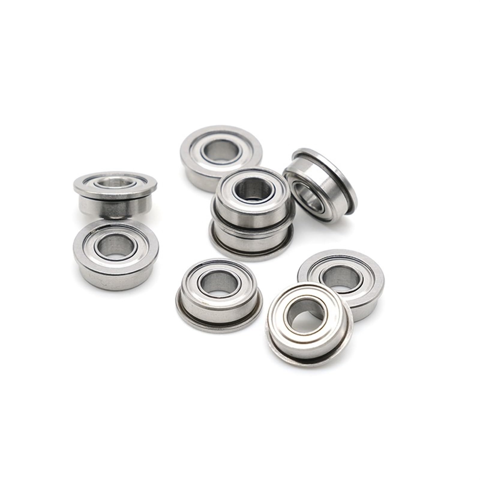 Rodamiento de bolas de cerámica híbrido con brida SMF105ZZ, 5 * 10 * 4mm (2 uds), rodamientos de bolas con bridas de acero inoxidable con doble blindaje