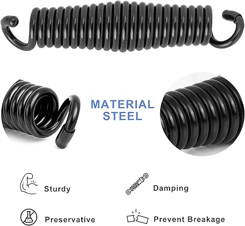 Miniatura 6 de Muelles oscilantes para porche, silla de resorte con capacidad para hasta 1600 libras, resortes cromados resistentes para sillas colgantes, montaje